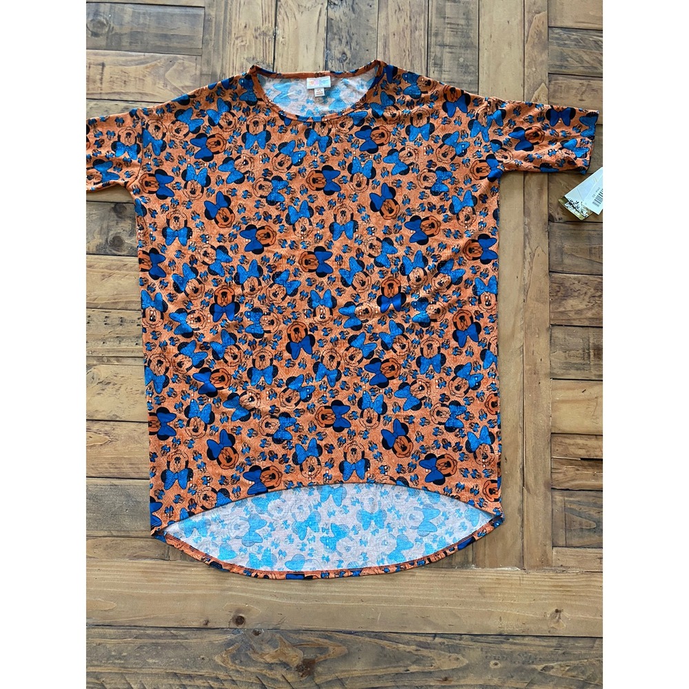 NWT! Women's XS Disney Orange Blue Minnie Mouse IRMA Tunic by Lularoe - Picture 2 of 8